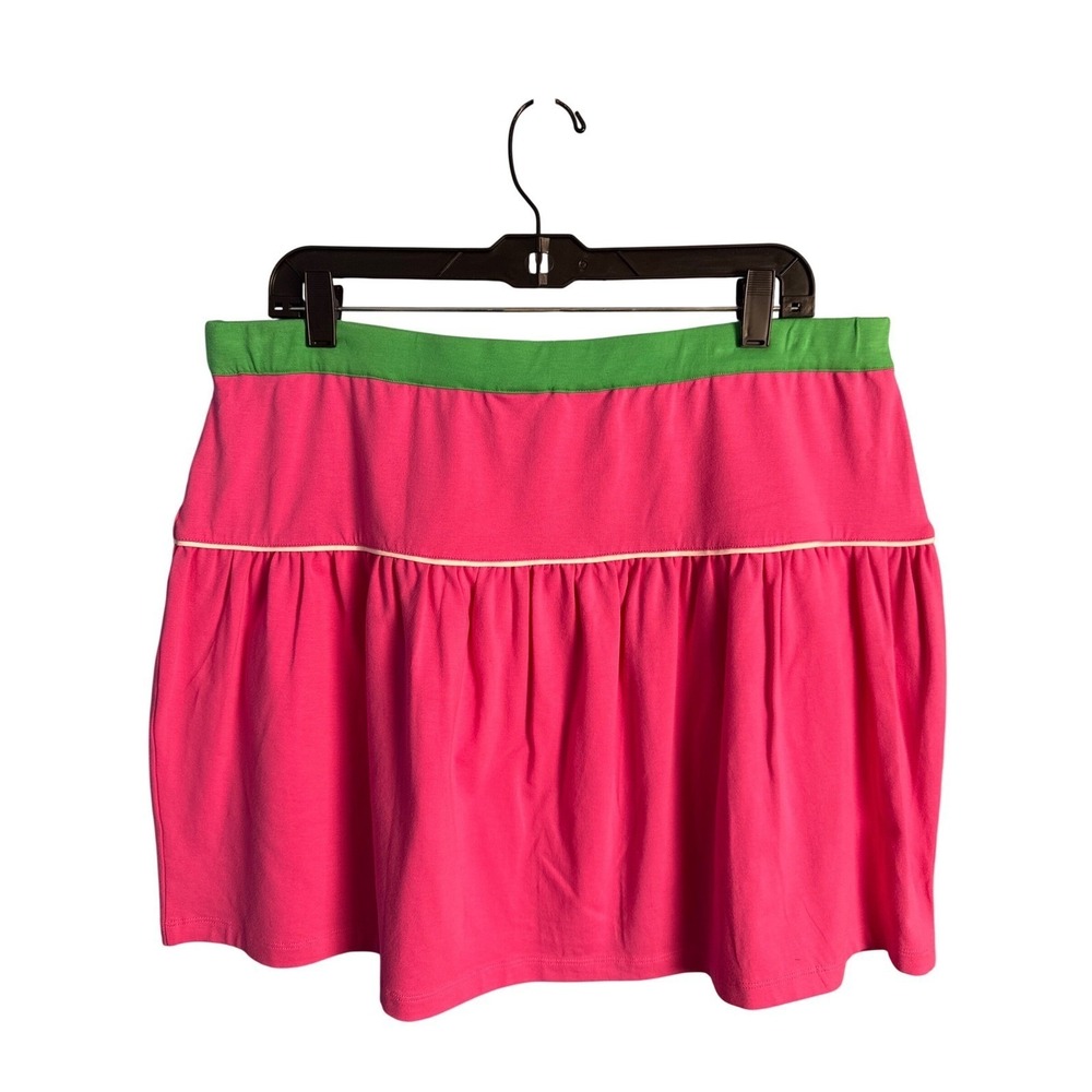 Lilly Pulitzer Pink Green Skort XL Costal CleanGirl TennisCore Sporty Prep Flowy - Picture 3 of 6